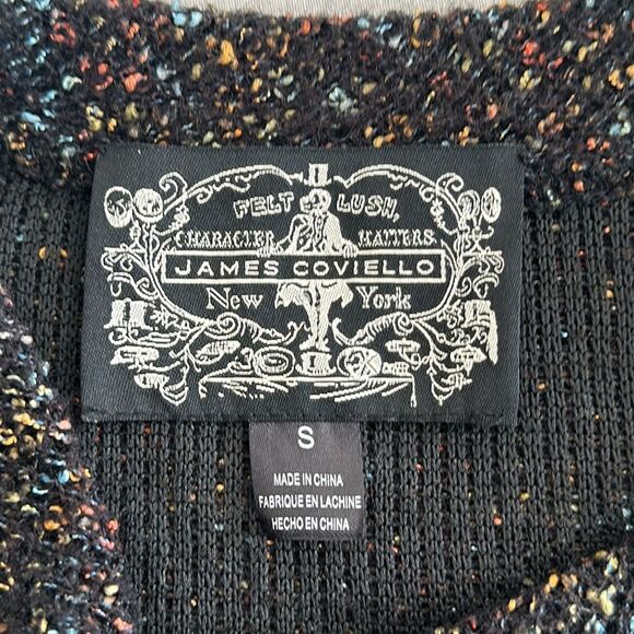 Anthropologie James Coviello Floral Brocade Metallic Knit Sweater Blouse Small - Picture 6 of 11